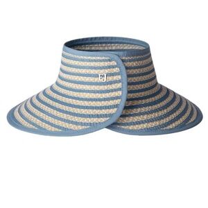 Eric Javits Brooke Packable Visor Blue Stripe